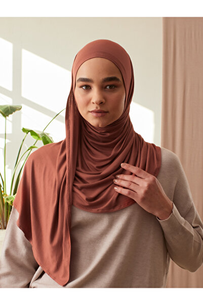 Femple Modest Small Practical Premium Jersey Shawl |   Color: Red Red |   Chin Stitched |   Size: Young-Child |   Hijab