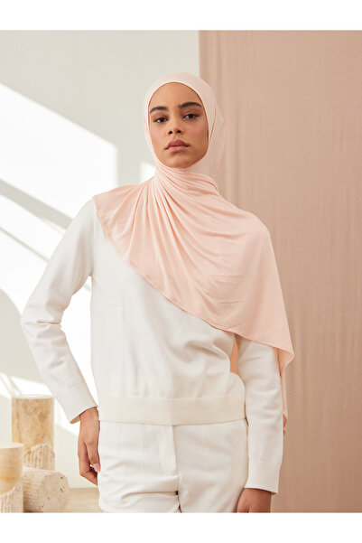 Femple Modest Μικρό πρακτικό σάλι ζέρσεϊ Premium |   Χρώμα: Κρεμ ροζ |   Ραμμένο με πηγούνι |   Μέτρο: Νεαρός-παιδί |   Στιγμιαίο Hijab