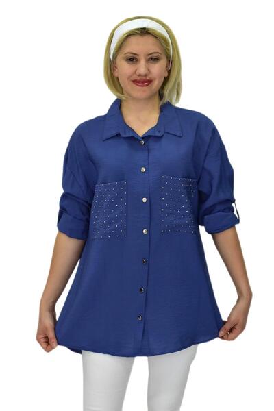 Woow Жіноча сорочка з каменем - Кишеня BGL-ST03699