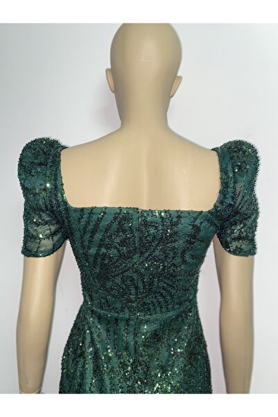 TIAH Zümrüt Karpuz Kol Abiye