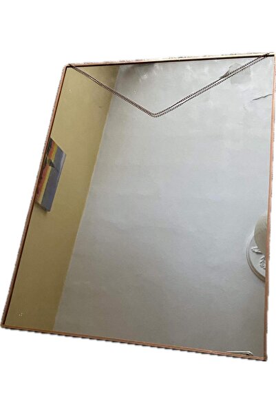 GÜVEN Dekoratif Zincirli Bakır Rose Ayna Büyük Boy