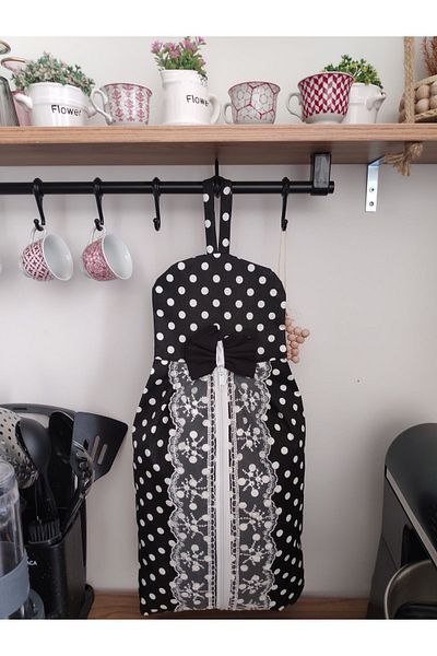 MoT Dekor Bag Holder Dowry Daily Use Polka Dot Zipper Hand Workmanship