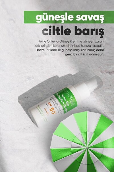docteur blanc Akne Önleyici Güneş Kremi Spf 50+ 50 Ml