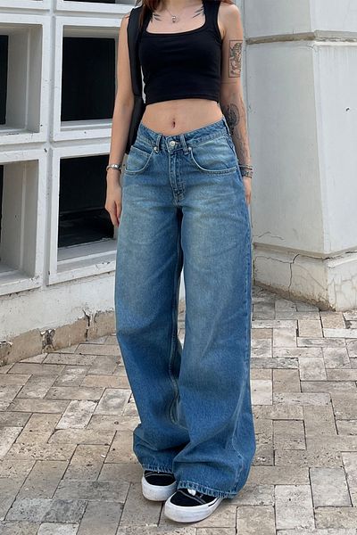 DEEFWEAR Παντελόνι Y2K Large Pocket Star Jean