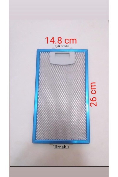 beratsogutma GOODWEST ASPİRATÖR DAVLUMBAZ ALÜMİNYUM YAĞ FİLTRESİ 26 X 14,8 CM
