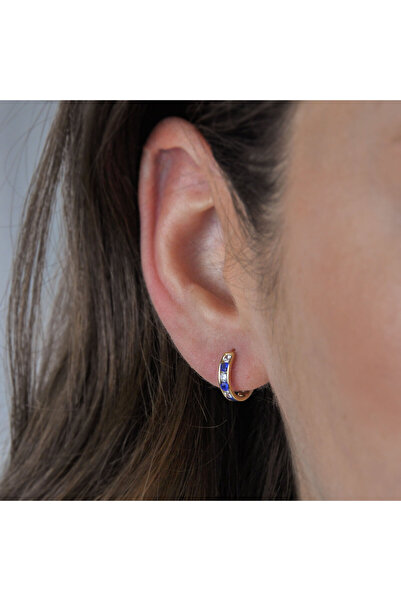 Burcu Kuyumculuk Safir Halka Küpe