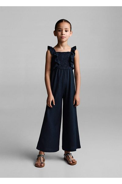 MANGO Kids Langer Volant-Jumpsuit