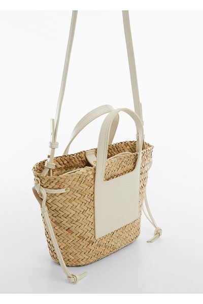 MANGO Woman Tasche mit Klammerdetail