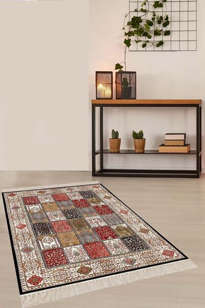 on the clouds Kırkyama Patchwork Desenli Etnik Dijital Baskı Yıkanabilir Kaym...