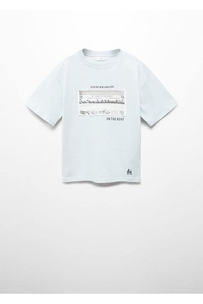 MANGO Kids Gemustertes T-Shirt aus Baumwolle