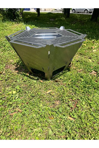 Metalnart Manngal Beşgen Portatif Sökülebilir Ateş Çukuru & Sac Mangal