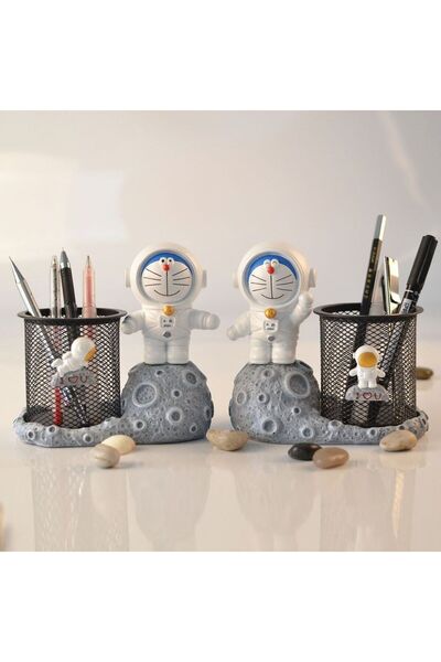 hediyesahibi Dekoratif Astronot Tasarımlı Polyester Kalemlik