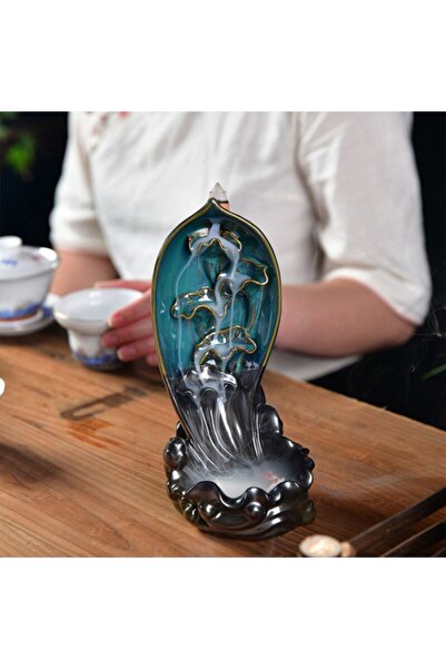 hediyesahibi Şelale Tasarımlı Geri Akışlı Tütsülük 22x12x10xcm