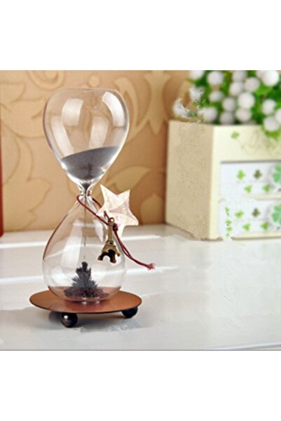 Cam Kum Saati Manyetik Metal Standlı Mıknatıslı Büyük Boy 18cm*8cm