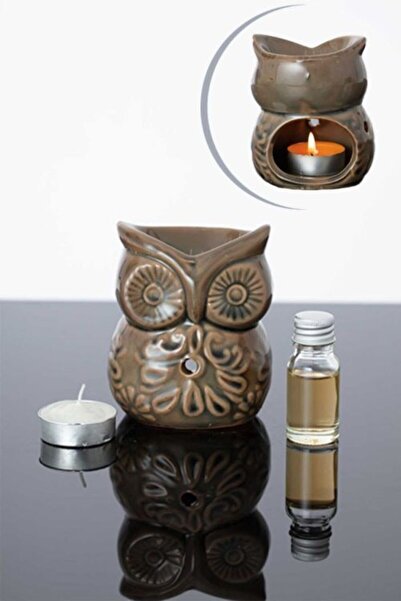 hediyesahibi Dekoratif Baykuş Buhurdan Seti