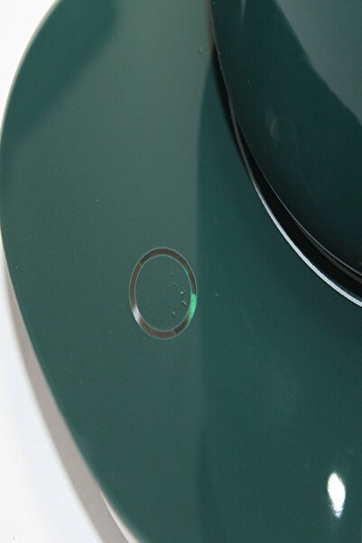 Paras Ticaret Electric Heater Green Porcelain Mug Cup with Lid and Spoon See Description