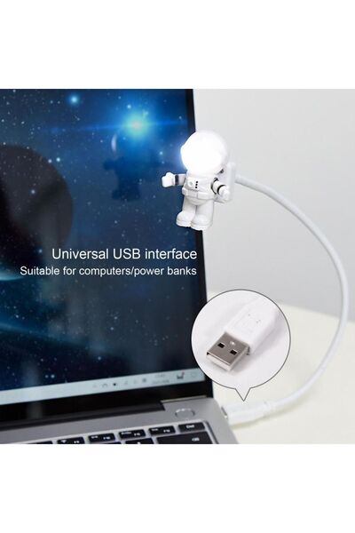 hediyesahibi Astronot Usb Led Gece Lambası