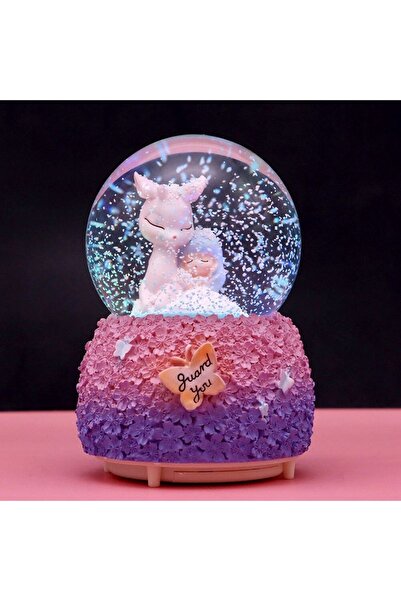 hediyesahibi Sevimli Dostlar Temalı Orta Boy Işıklı Müzikli Kar Küresi