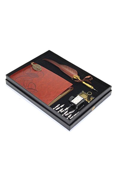 hediyesahibi Divit Hokka Defter Ve Tüylü Kalem Seti