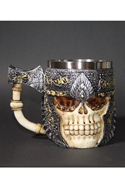 Açıkmeşe Ev Yaşam Ürünleri Kuru Kafa Konseptli Çelik Kupa