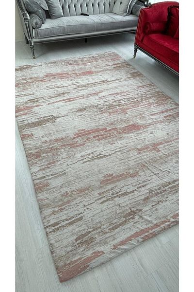 Madame Clean Home Ελαστικό κάλυμμα χαλιού ροζ τιρκουάζ μεταξωτό βελούδο