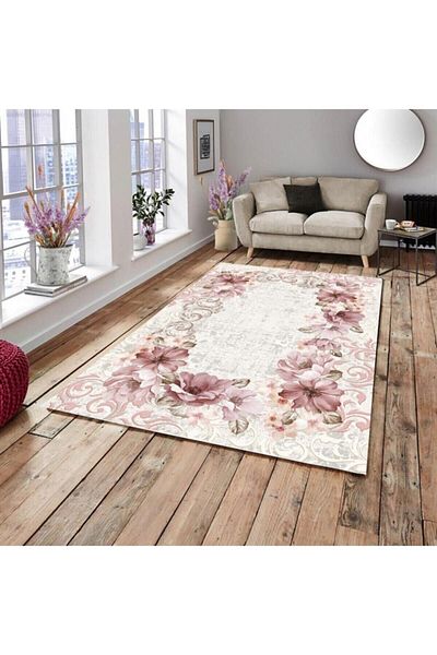 Madame Clean Home Μοντέρνο μοτίβο ελαστικό βελούδινο κάλυμμα χαλιού Mcl038