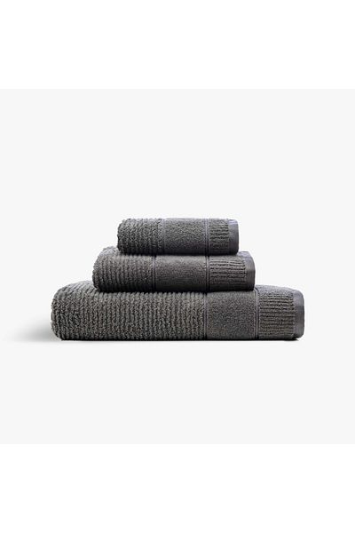 Green Black Anthracite 3-Piece Towel Set