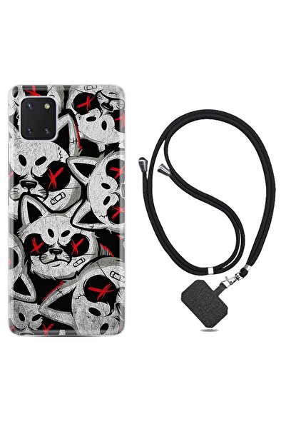 Kılıfland Samsung Galaxy Note 10 Lite Kılıf Silikon Desen Boyun Askılı Kızgın...