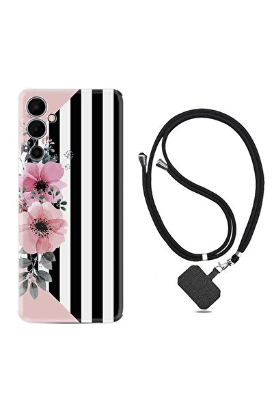 TECNO Pova Neo 2 Kılıf Ipli Boyun Askılı Desenli Silikon Flowers 4 1390