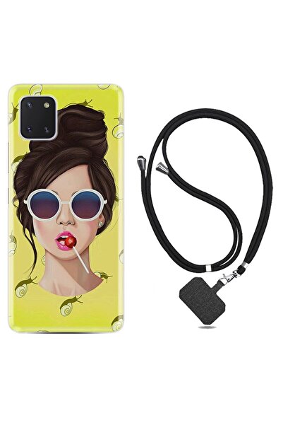 Kılıfland Samsung Galaxy Note 10 Lite Kılıf Desenli Silikon Boyun Askılı Loll...