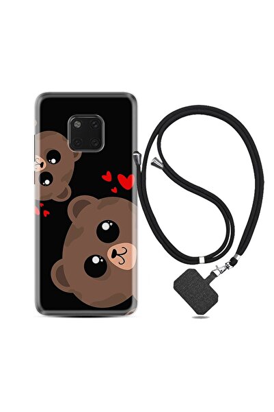 Kılıfland Huawei Mate 20 Pro Kılıf Silikon Desen Boyun Askılı Love Animals 1780