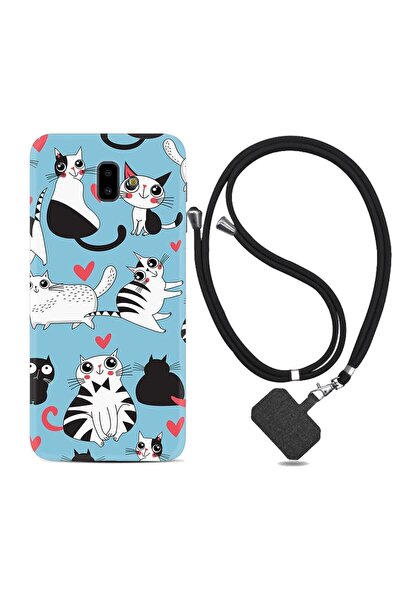 Kılıfland Samsung Galaxy J6 Plus Kılıf Desenli Silikon Ipli Boyun Askılıkedic...