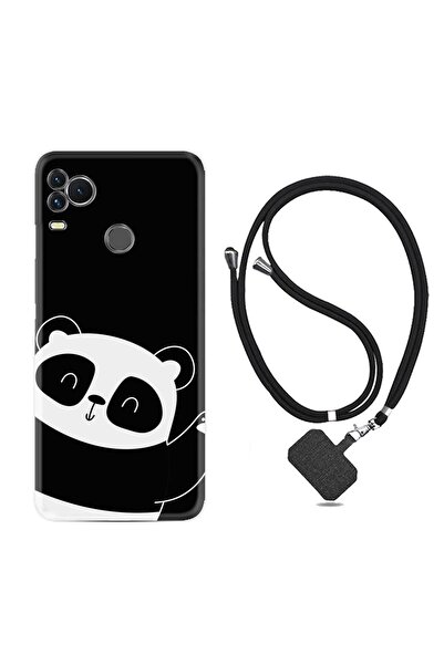 omix X400 Kılıf Ipli Boyun Askılı Desenli Silikon Bay Bay Panda 1784