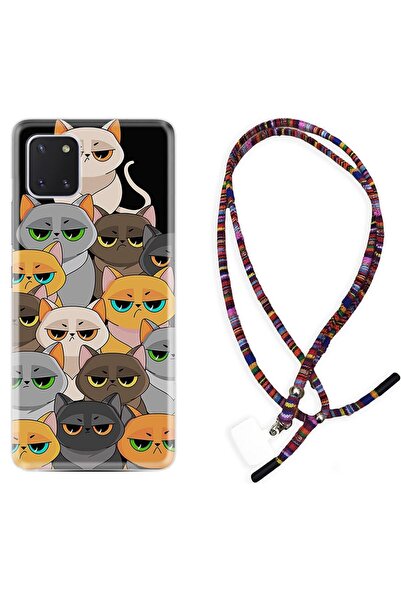 Kılıfland Samsung Galaxy Note 10 Lite Kılıf Rasta Ipli Boyun Askılı Desenli S...