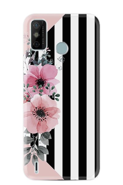 TECNO Spark 6 Go Kılıf Resimli Desenli Baskılı Silikon Kılıf Flowers 4 1390