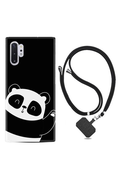 Kılıfland Samsung Galaxy Note 10 Plus Kılıf Silikon Desen Boyun Askılı Bay Ba...