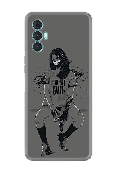 TECNO Spark 8 Pro Kılıf Silikon Desen Özel Seri Purest Evil 1627