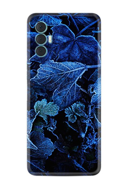 TECNO Spark 8 Pro Kılıf Silikon Desen Özel Seri Blue Foid 1628