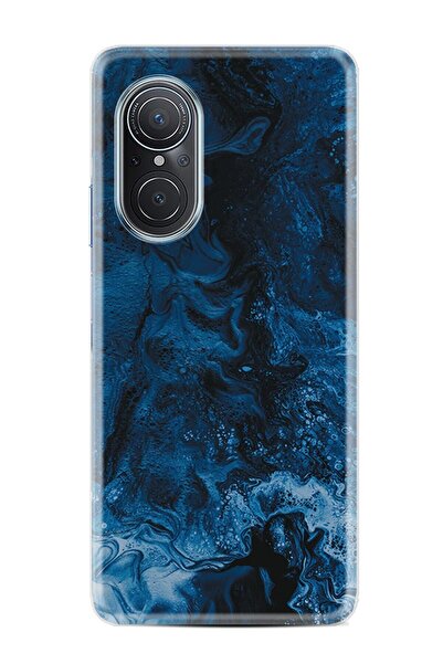 Kılıfland Huawei Nova 9 Se Kılıf Silikon Desen Özel Seri Blue Zigzag 1687