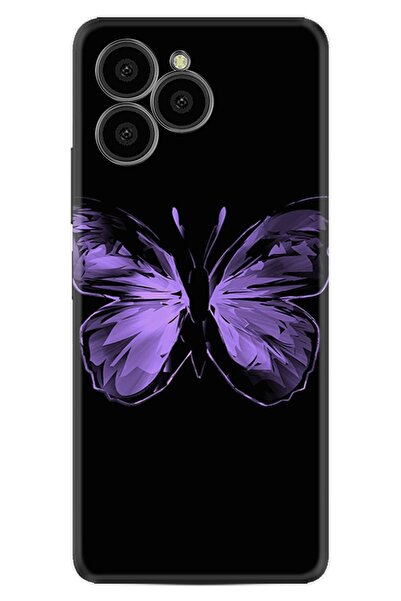 omix X7 Kılıf Desenli Silikon Platinium Series Black Butterfly 1879