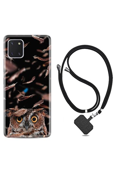 Kılıfland Samsung Galaxy Note 10 Lite Kılıf Desenli Silikon Boyun Askılı Gree...