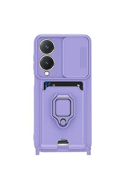 Rivor حافظة متوافقة مع Y17S لحماية الكاميرا وغطاء ملون منزلق لبطاقة العمل مع ...