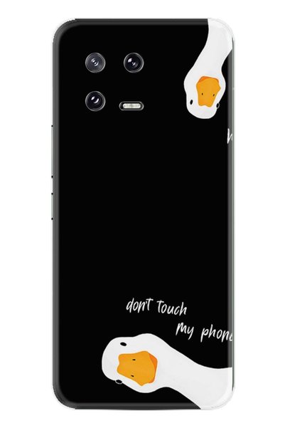 Kılıfland Xiaomi 13 Kılıf Silikon Desen Özel Seri Dont Touch Duck 1655
