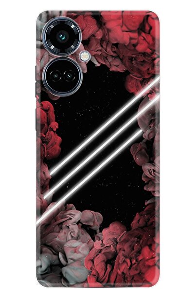 TECNO Camon 19 Pro Kılıf Silikon Desen Özel Seri Flowers Line 1732