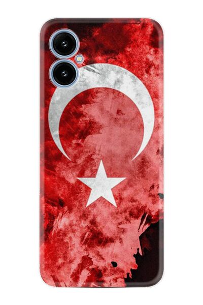 omix X3 64GB Kılıf Desenli Silikon Şanlı Türk Bayrağı 1315