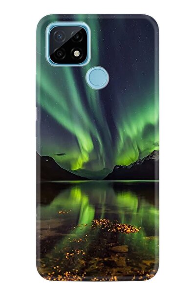 realme C25s Kılıf Resimli Desenli Baskılı Silikon Kılıf Kuzey Işıkları 1327