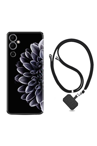 TECNO Pova Neo 2 Kılıf Ipli Boyun Askılı Desenli Silikon Çiçekler 1639