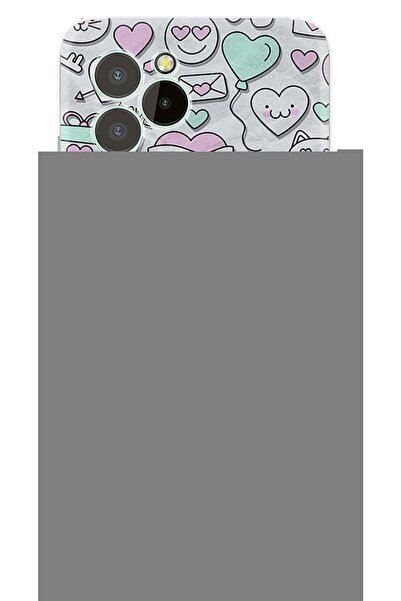 oukitel C21 Pro Kılıf Resimli Desenli Silikon Platinium Series I Love You 1882