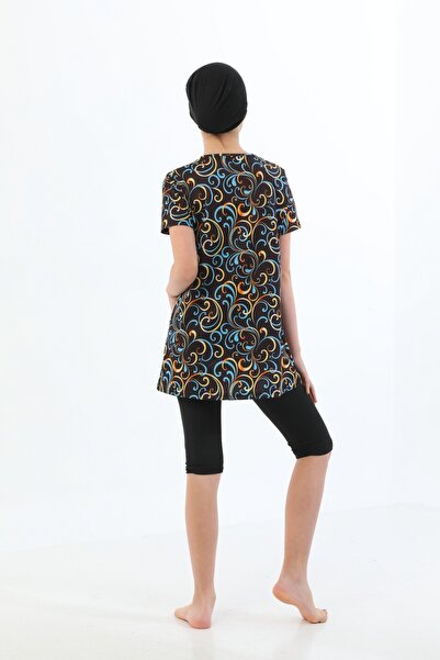 bigiyin Μαγιό με κίτρινο ψηφιακό σχέδιο μισό μανίκι για κορίτσι