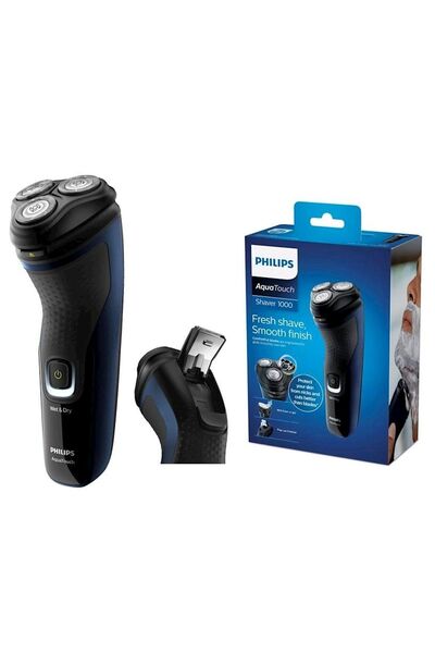 Philips 1200 Series Tüyleri Sıfır Alan 3 Boyutlu ComforCut Bıçaklı Oynar Başlık, Islak Kuru Kullanım,